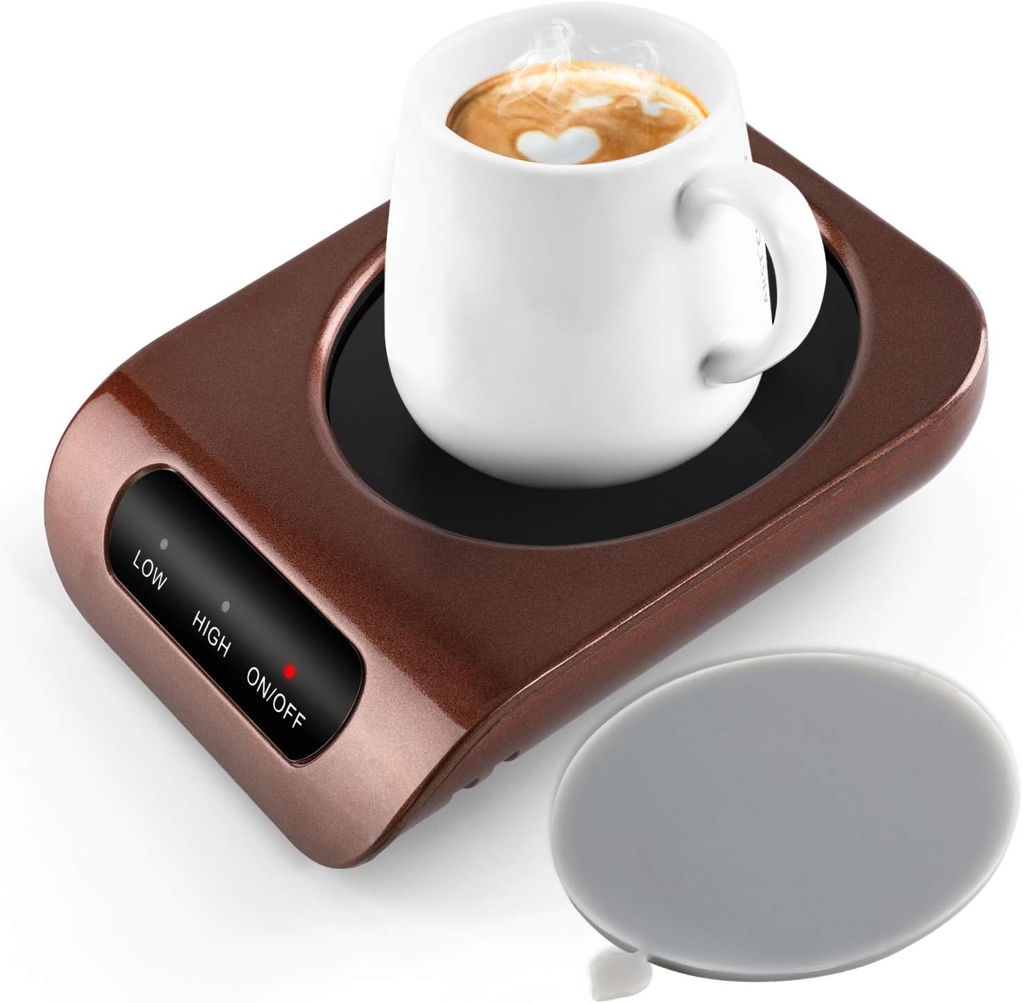 MENGMAOMAO Mug Warmer - Coffee Mug Warmer for Desk with Auto Shut Off, Easy to Use and Clean, Enjoy Warm Coffee Tea Milk & Tea Anytime at Home and Office 110V 35W Best Gift for Coffee Lovers
