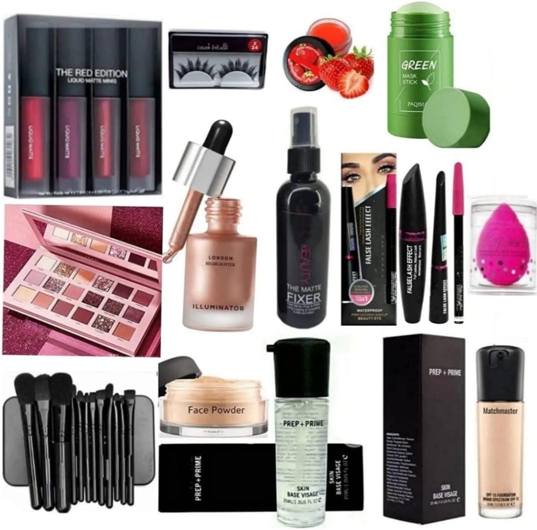 Oro Mac Bridal Makeup Combo Kit For Girls & Women All Parlour Products In 1 Box Pack Of 18