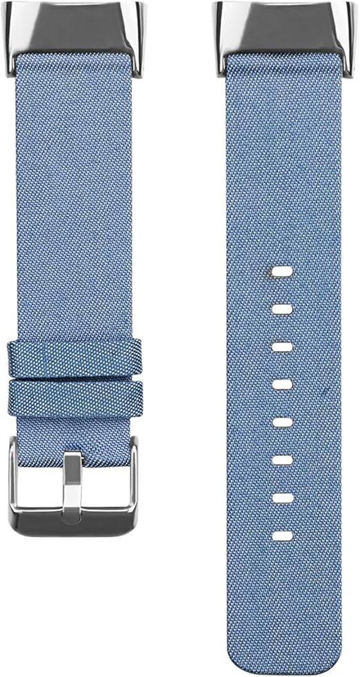 Straps Compatible with Fitbit Charge 6 Watch Band, Soft Adjustable Breathable Woven Replacement Wristband for Women Men (Blue)