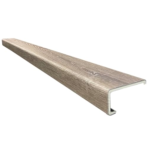 Step Solution Wood Lookalike - Moldura cuadrada de vinilo superpuesta de madera, ideal para combinar con los colores de piso de vinilo de Home