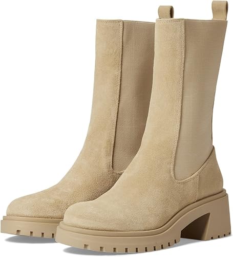 Steve Madden Women's Hesitant Fashion Boot, Sand Suede, 7.5