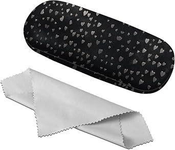 Eyeglass Case Hard Shell Sunglasses Protective Eyeglasses Holder Box with Cleaning Cloth for Women Girls Men Cute