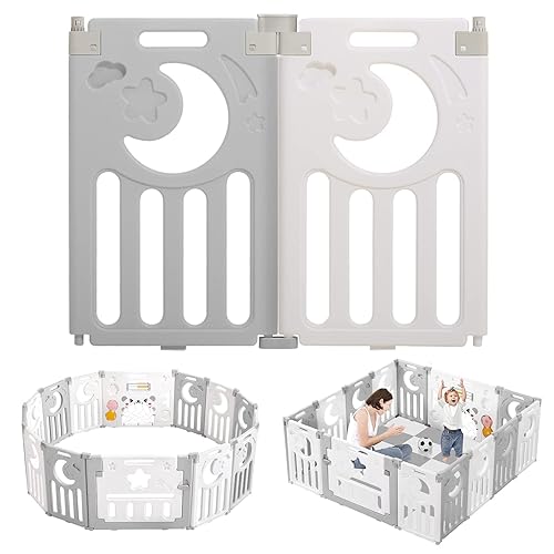 Miniatura 3 de Dripex Corralito plegable mejorado para bebés, centro de actividades para niños, patio de juego seguro, para interiores y exteriores, corralito con