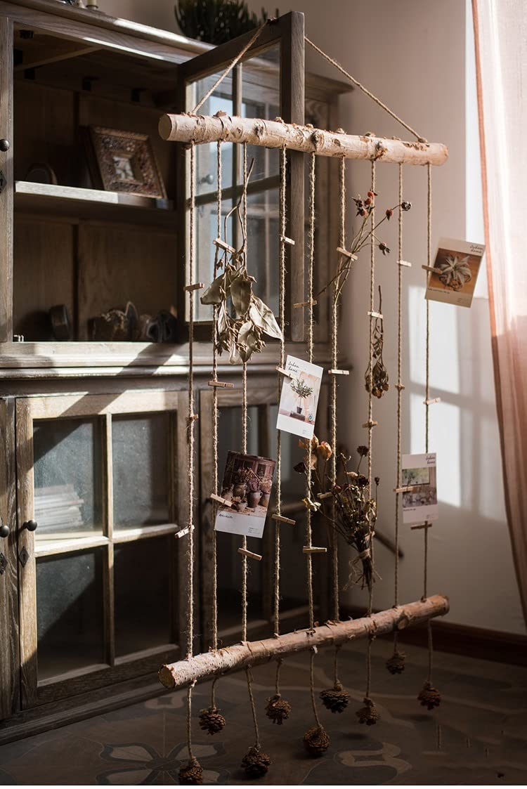 Decorazione per la casa Appeso, Decorazione della Parete Artigianato Artigianale Soggiorno Camera da Letto Betulla Naturale Betulla Wood Wall Appeso, 70x115cm