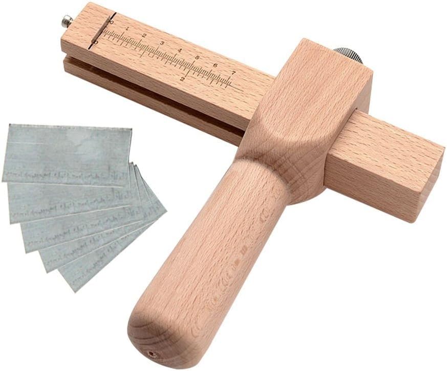 Amazon.com: Wood Adjustable Strip and Strap Cutter Craftool,Leather ...