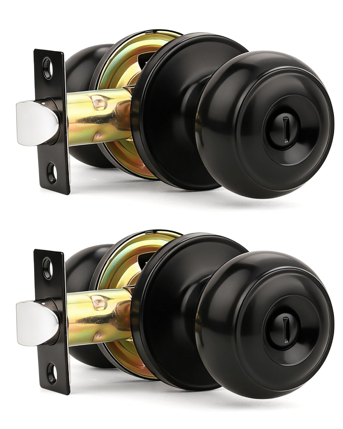 Matte Black Door Knobs - Keyless Privacy Locks -19