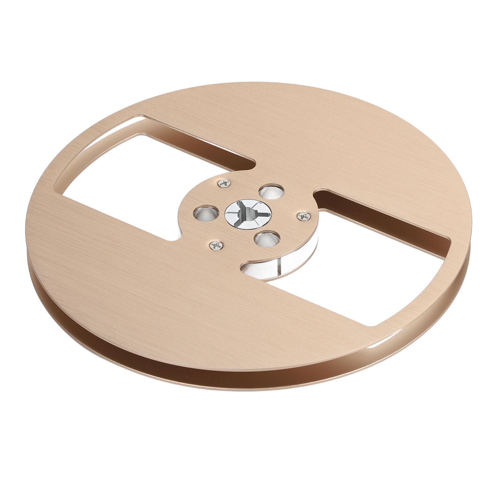 1/4 7 Zoll Leere Bandspule mit Hervorragender Verarbeitung für Tonbandaufnahmen mit Offener Spule, Universelle Passform aus Aluminiumlegierung, 1 Einheit (GOLD)