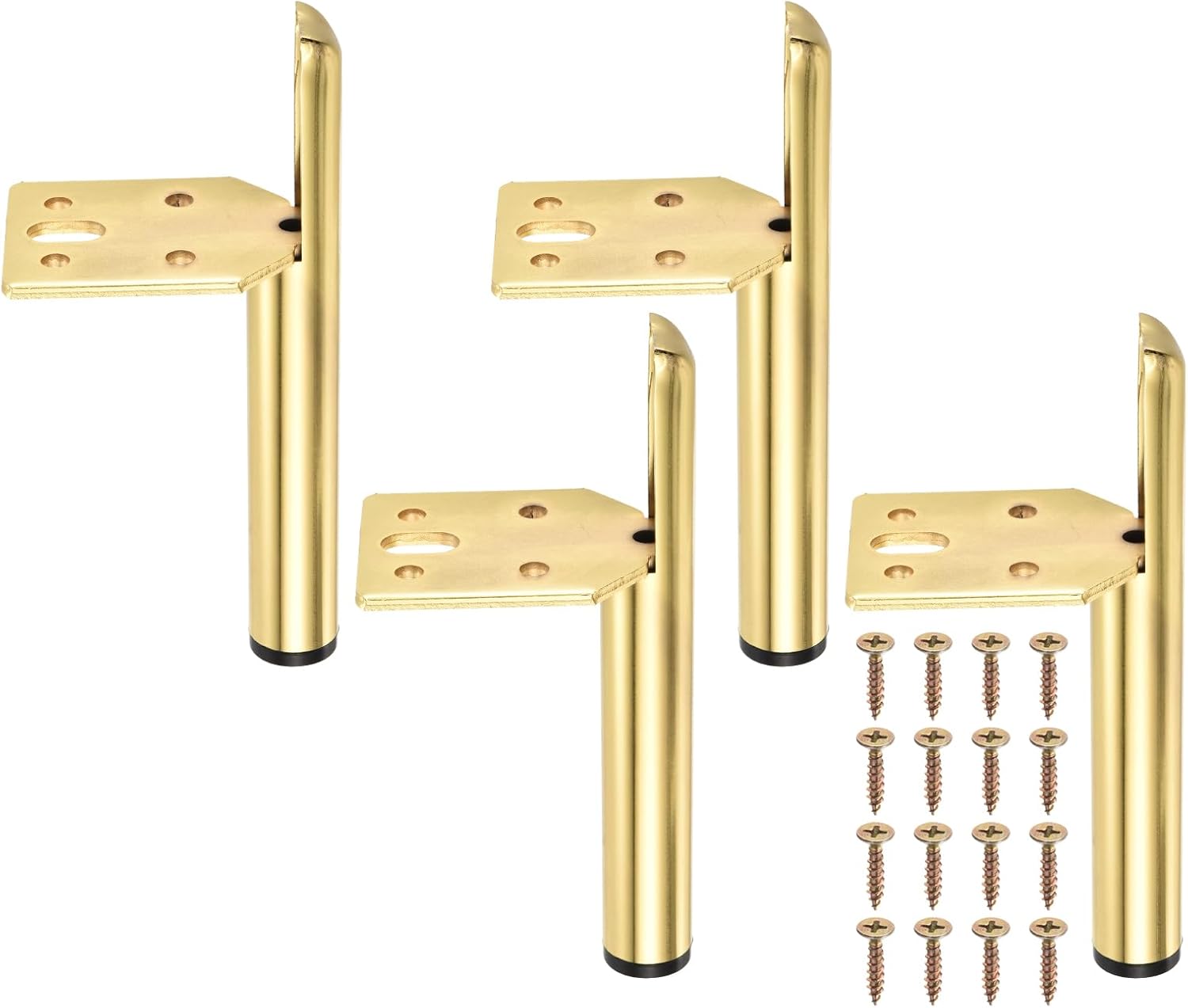 Uxcell 4PCS Metal Furniture Leg Replacement Couch Legs Feet