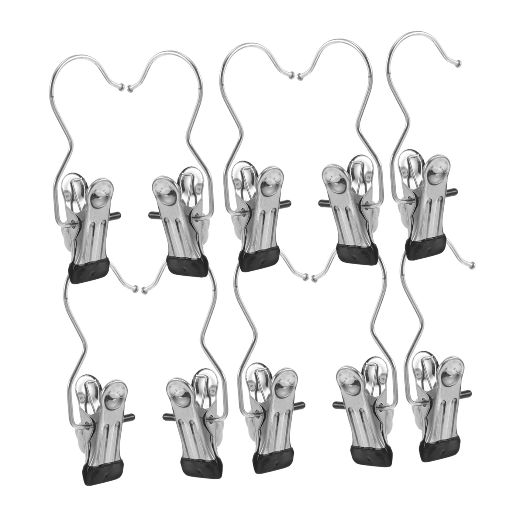 80 Pièces Lot Pinces INOX Multifonctions pour Linge Clips Antidérapants pour Chaussettes Pantalons et Serviettes Crochet Portable Résistant à Humidité pour Rangement Maison et