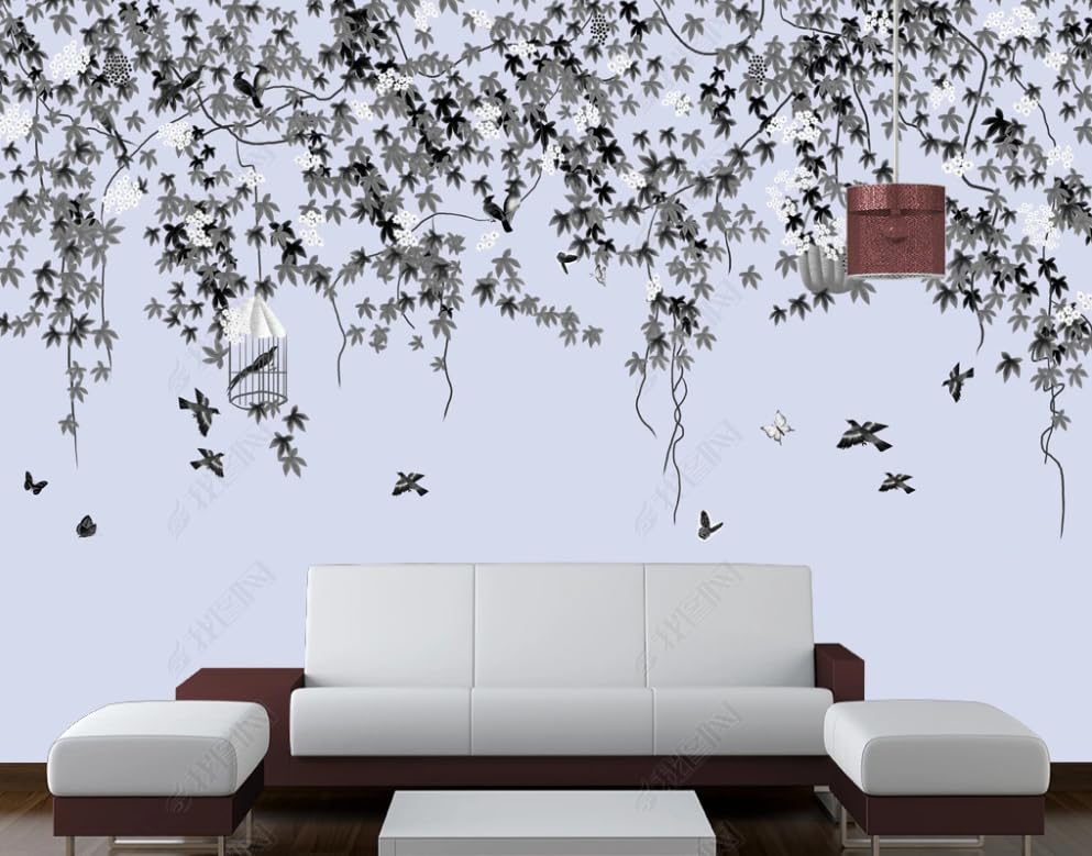 Papier peint intissé dessin main illustration haut de gamme 300x210cm