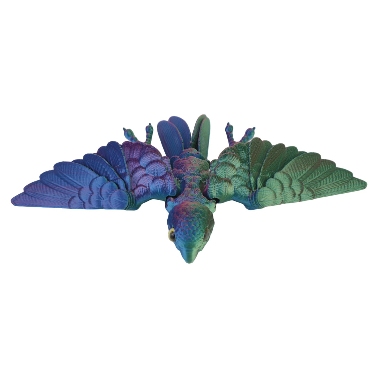 FGDTREE 3D Printed Parrots, Flexible Joints Articulated Parrots Model Fidgety Toy Realistic Statue Desktop Decorations Desktop Pet Ornament