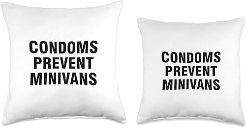 Miniatura 3 de Condoms Prevent Minivans Almohada de tiro 16x16, multicolor