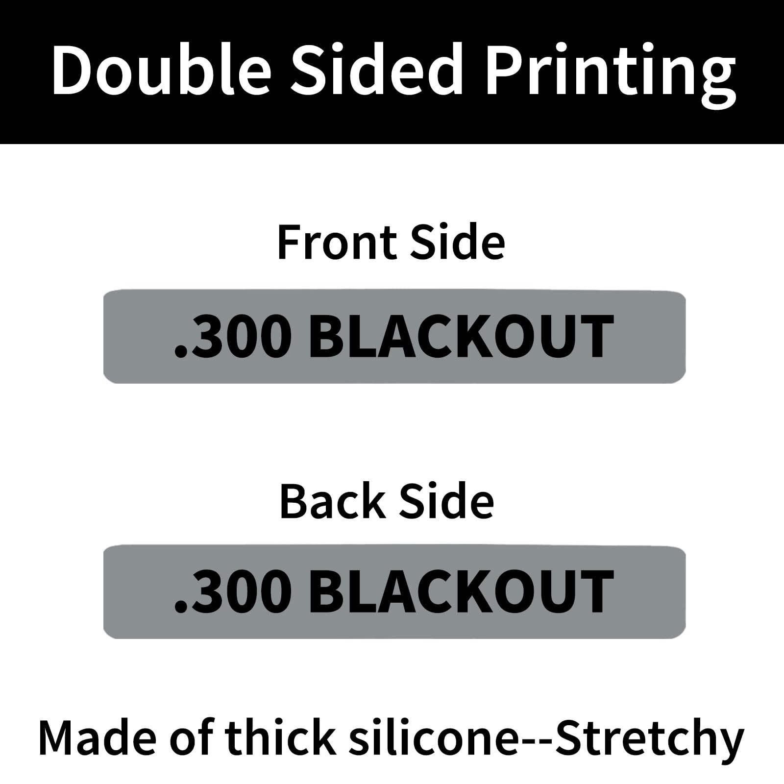 24 Pack Miaozhun .300 Blackout Magazine Marking Bands 300 BLK Magazine Caliber Identification (Gray - Black)