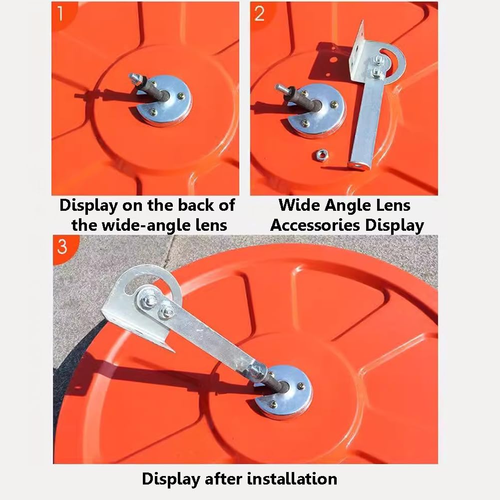 Espejo De Entrada Convexa, Espejo De Punto Ciego Ajustable, Espejo De Tráfico, Espejo De Seguridad Interior Y Exterior, Espejo De Seguridad Parabólico para Punto Ciego, Garaje, Almacén,55cm