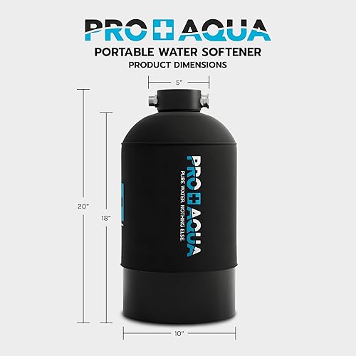 Miniatura 7 de PRO+AQUA Suavizante de agua portátil de 16,000 granos para RV, remolques, barcos, lavado de autos móvil, lavado a presión, protege los sistemas de