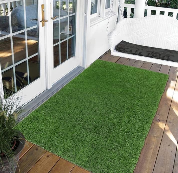 Rotolo di tappeto erboso realistico, 2 x 5 m, tappeto sintetico con fori di drenaggio, erba sintetica per interni/esterni, tappetino per pipì per cani (2 x 6 m)