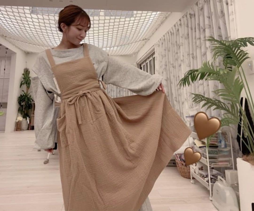 Amazon.co.jp: 新色！Parsley パセリ コットンガーゼエプロン ブラウン  