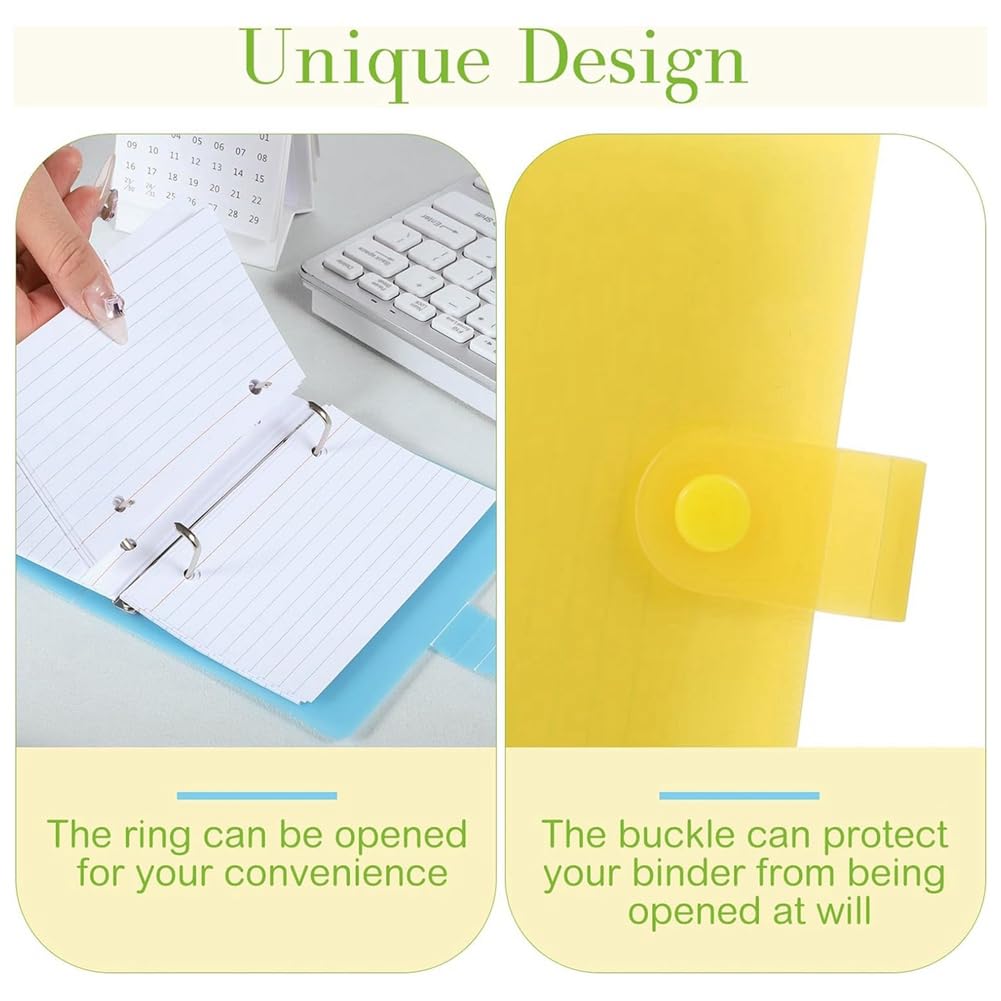 Arivend 3 Pack 3x5 Index Card Holder with Dividers, 60 Sheets Each, 3 Color Index Card Organizer Binder Notebook - Image 3