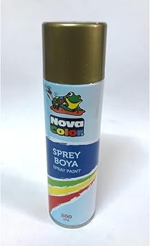 Nova Color Alt n Renk Sprey Boya, 200 ml, Metal ve Ah ap Y zeyler  in