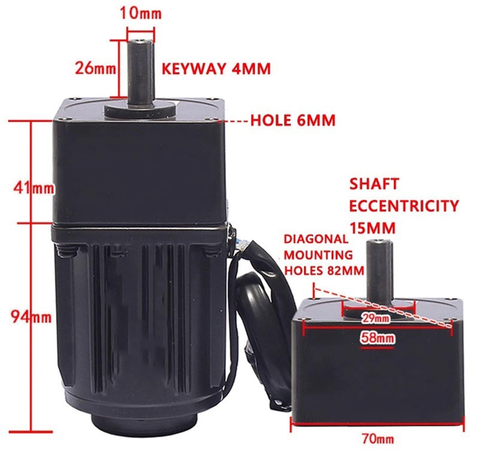 1 Uds. Motor de Control de velocidad 3RK15GN-C con regulador 15W 220V CA monofásico 70x70mm marco Reversible Motor reductor de velocidad Reducción de par(270rpm)