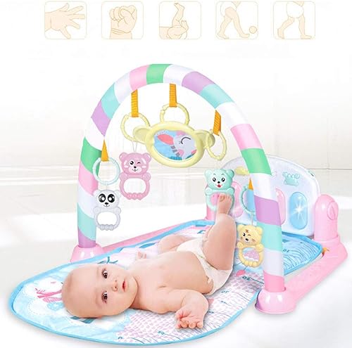 Miniatura 3 de Set de juego de gimnasio para bebé gimnasio con piano, música y luces. Juguetes de aprendizaje electrónico para bebés, niños pequeños y recién