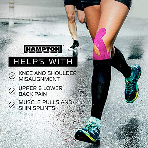 Image of Hampton Adams | As Seen on Shark Tank | Original Kinesiology Tape | 135ft Uncut Bulk Roll | Supports & Protects Muscle Wrist Knee Shoulder Back Plantar Fasciitis | Waterproof Hypoallergenic (Pink)