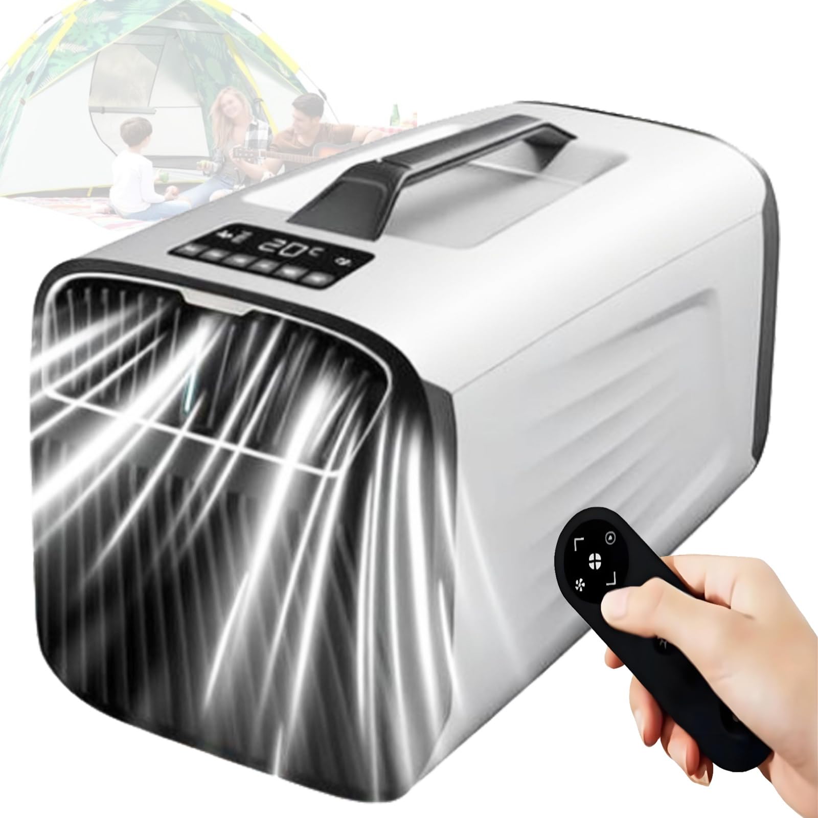 DOZPAL Portable Tent Air Conditioner 5200 BTU Efficient Cooling for RVs, Tents, Trucks, Camping, Outdoor and Indoor, 4-in-1 Quiet Small AC Unit Mobile Air Conditioning Unit Kit B-24V