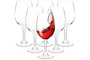 21-Ounce Unbreakable Wine Glasses, Plastic Stem Wine Glasses Set of 6