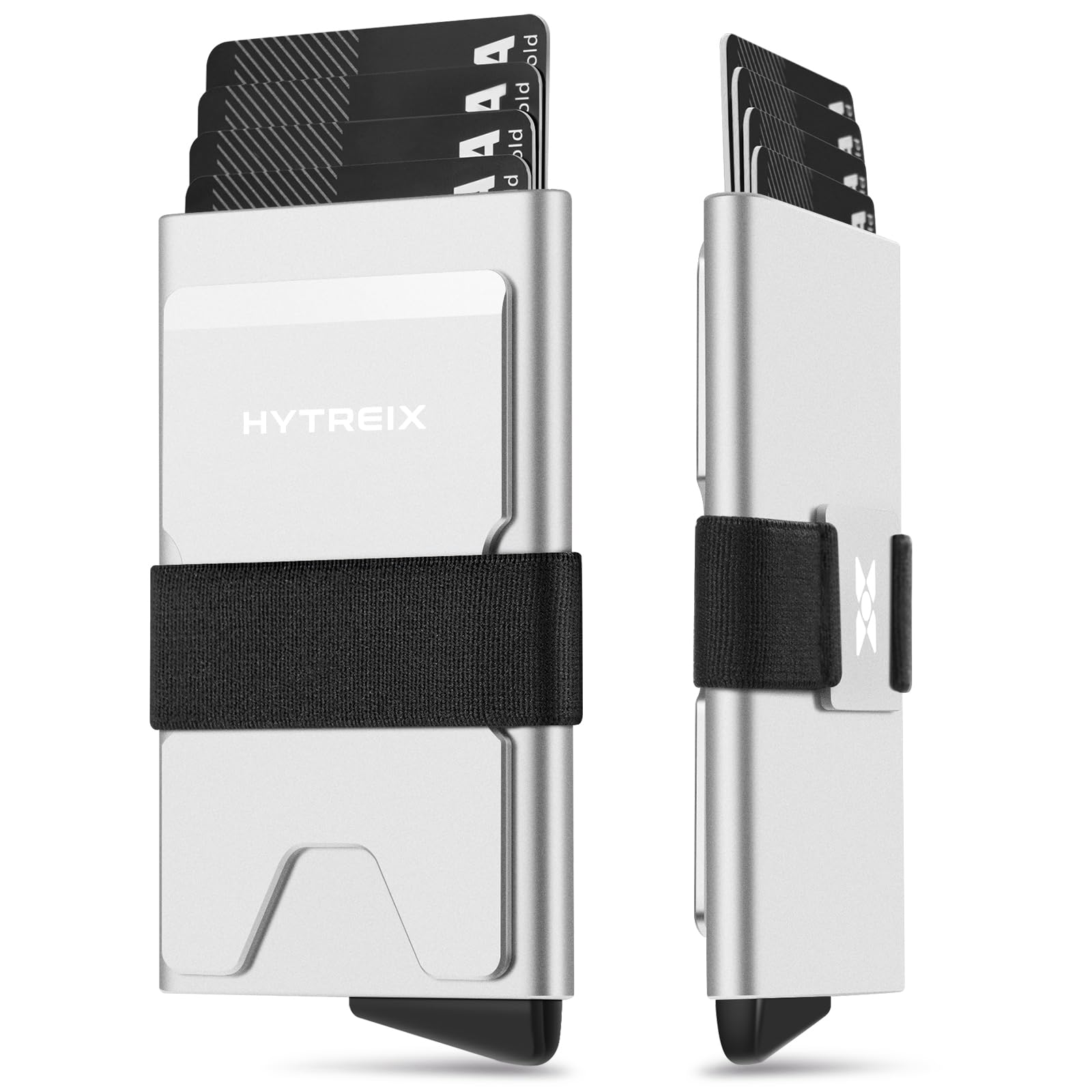 HYTREIX Minimalist Wallet for Men & Women-Slim RFID Blocking Card Holder with Money Clip|Easy Access to Cards&Cash|Lightweight & Durable Design.（