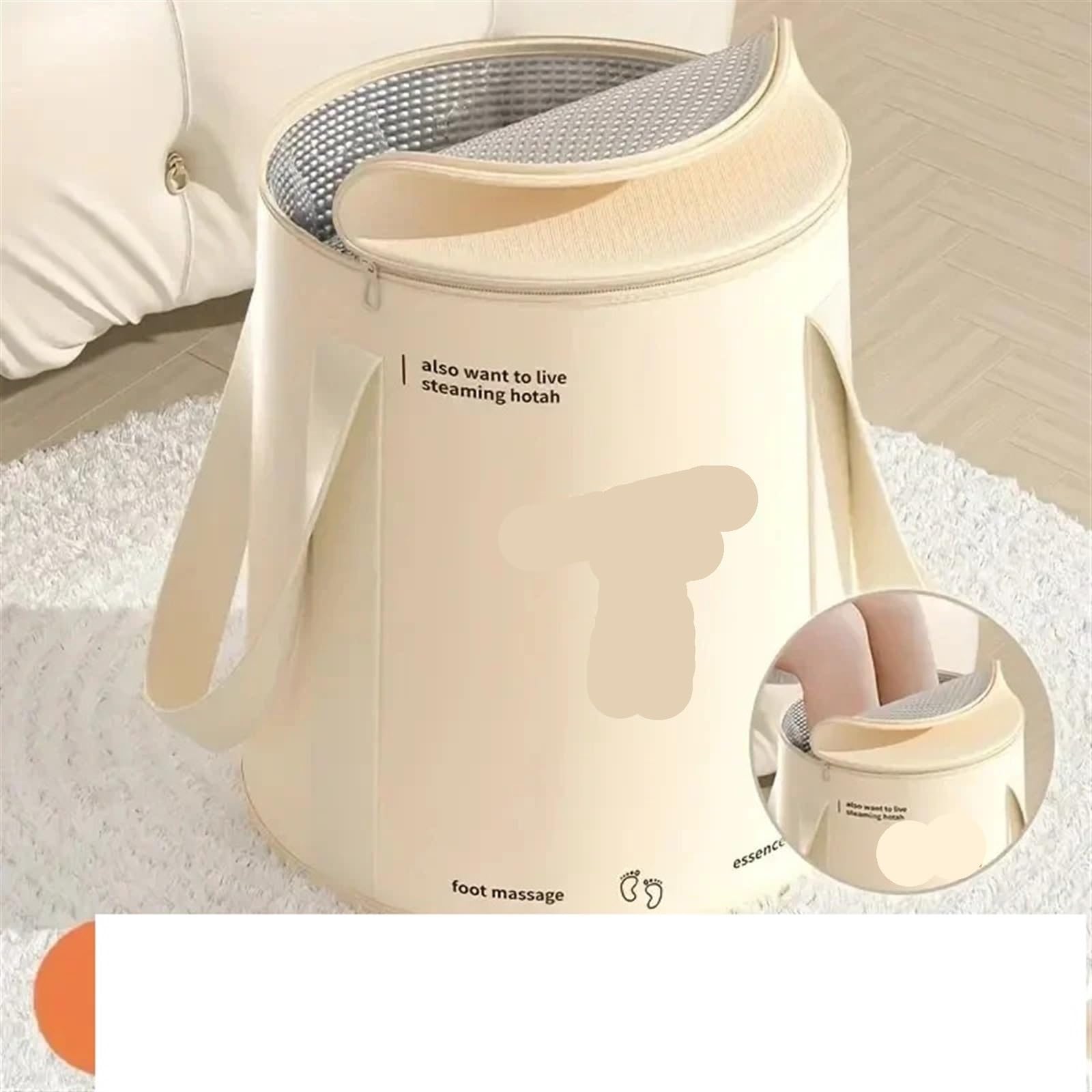 Secchio Pieghevole Per Piedi Secchio pieghevole for pediluvio ad alta capacità, casa, soggiorno, massaggio for adulti, vapore caldo, , forniture for il bagno