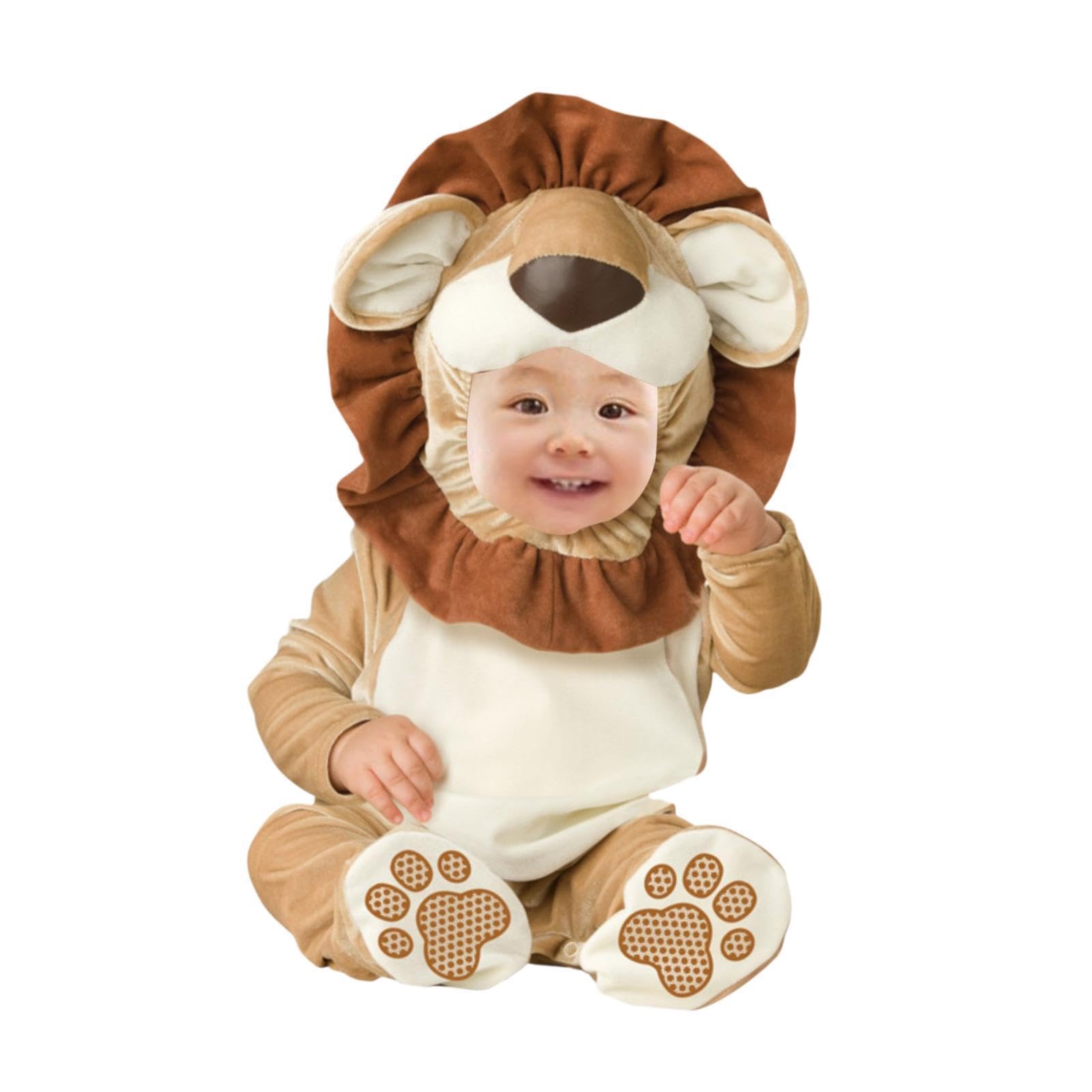Baoblaze Costume di Halloween per neonati, tutina per neonati con cartoni animati, portatile, artigianale, divertente, per feste di Halloween, cosplay per, Forma di Leone, Xl