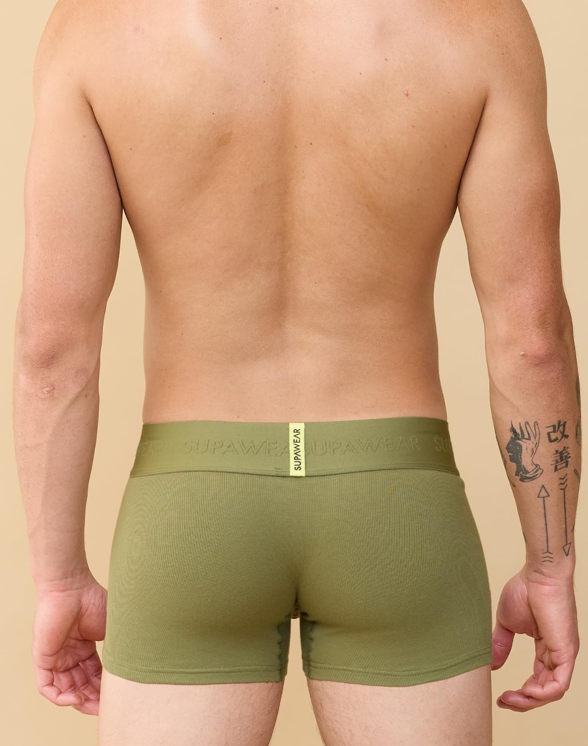 Supawear - Mens Trunks Underwear - Ribbed Trunk Green - 1x Size S