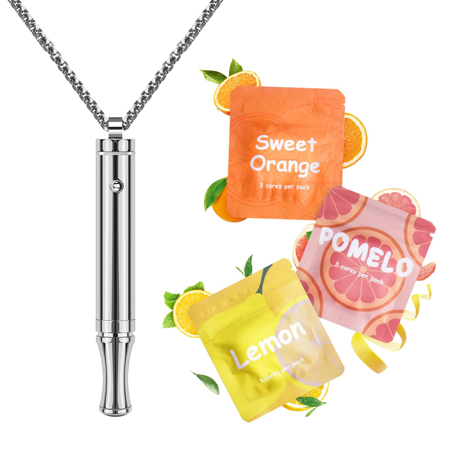 ASTOFLI Quit Smoking Breathing Necklace for Adults: Adjustable Air Outlet Breathing Necklace to Quit Smoking and Vape - Air Inhaler Stop Smoking Aids Fidget for Stress Anxiety Relief with Flavor Pack