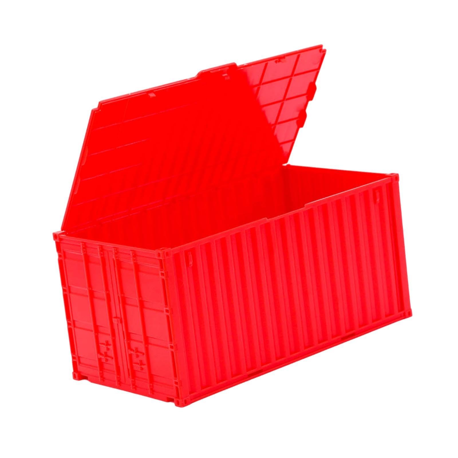 Miniature Conteneur Miniature Conteneur Industriel Mini Boîte Rangement Organisateur Créatif Industriel Matériau Pp Convient à L'Organi, Rouge