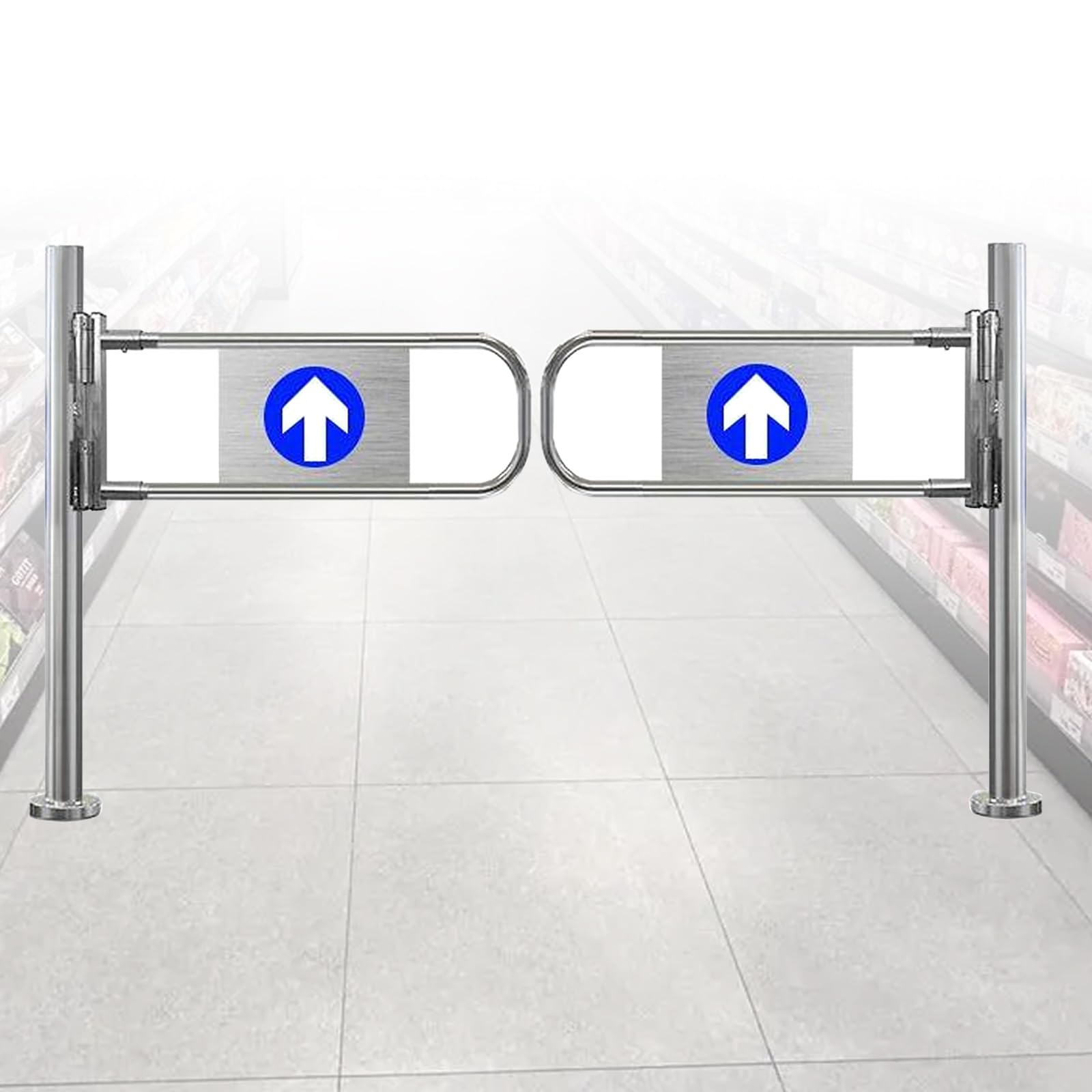 Aioneer Automatic Closing Swing Gate With Spring-Loaded Safety, 180° Manual Opening, For Supermarkets, Shops, And Warehouses-180cm/70.8in