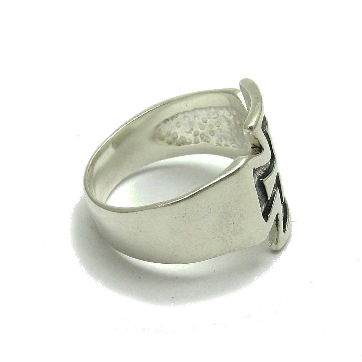 Anillo de plata de ley sólido 925 Cruzar R000272