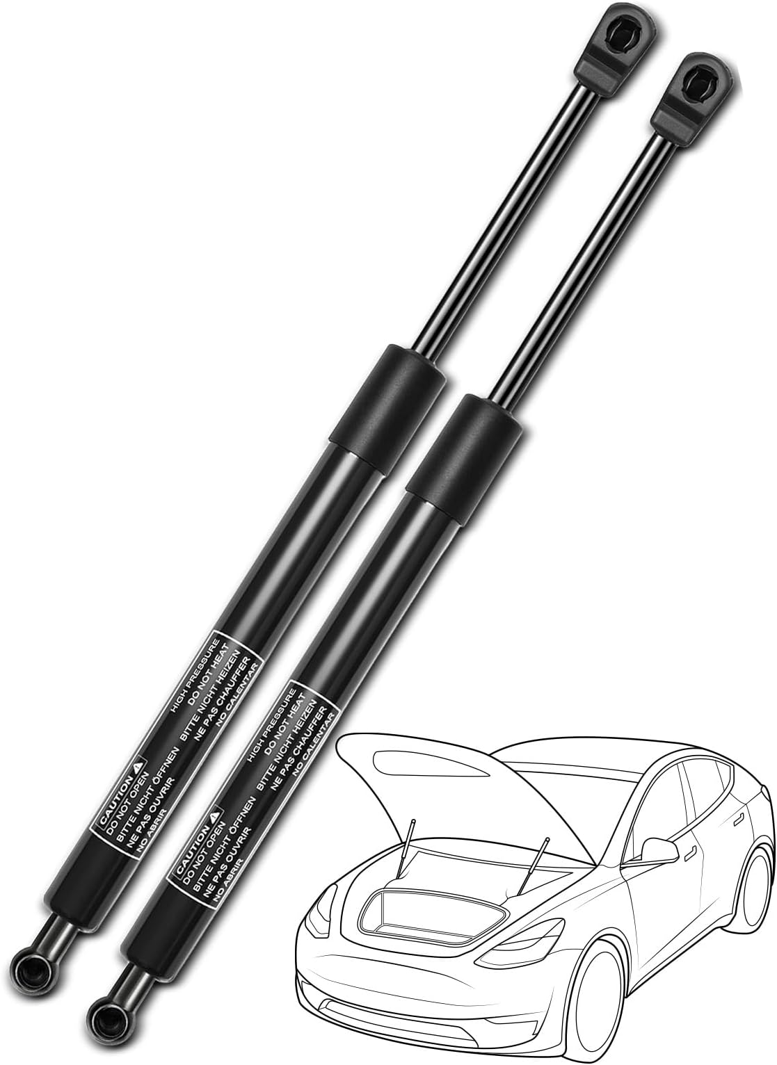 YHTAUTO 2PCS Hood Lift Support Struts Replacement for 2004 2005 2006 2007 2008 2009 2010 Infiniti QX56 Gas Spring Shock. The Compressed Length is 9.53 Inch, not 8.94 inch