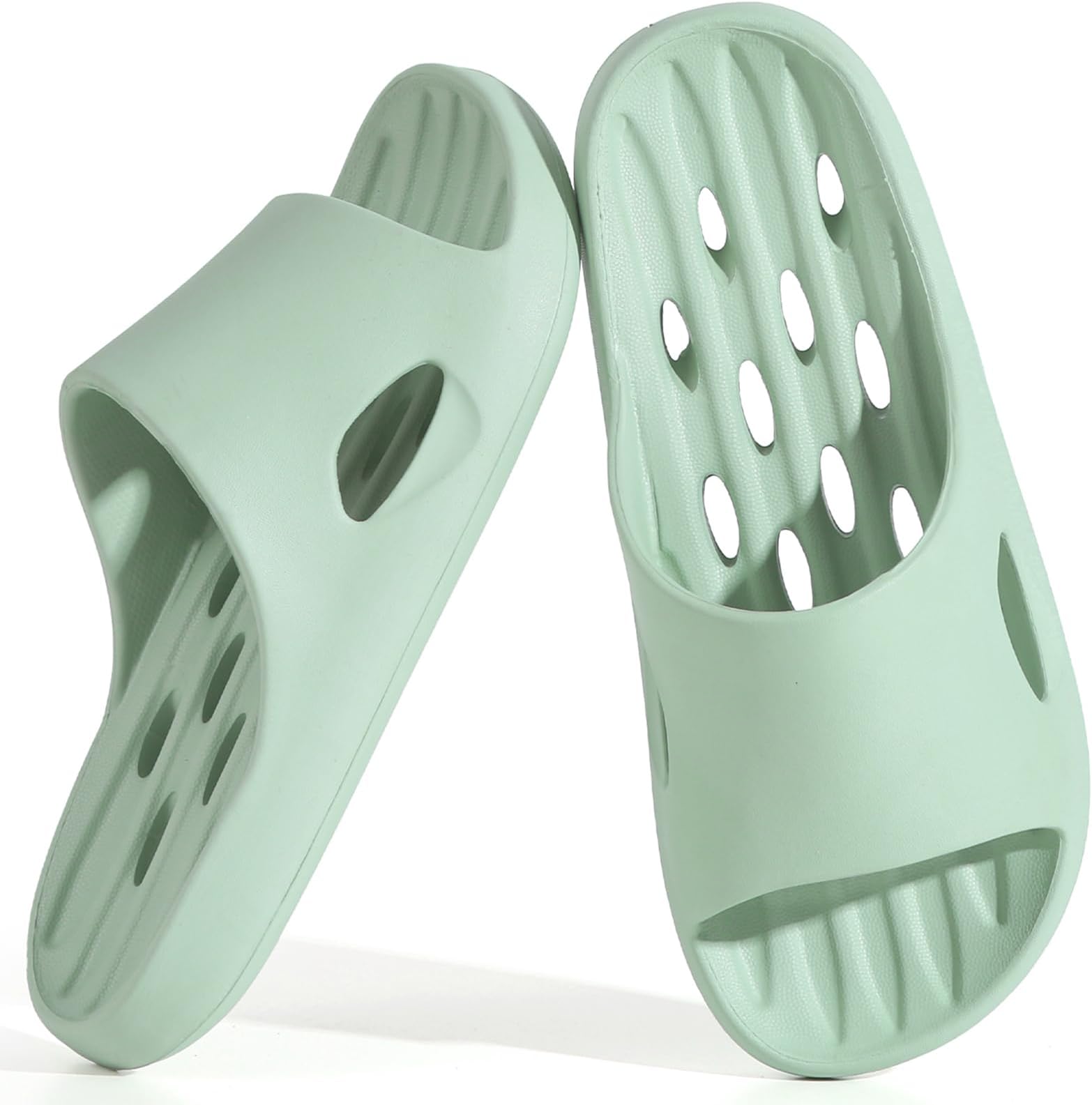 AoowollMens Shower Shoes Dry Quickly Bath Slippers Womens Non Slip Indoor Home Bedroom Pool Spa Guest College Dorm