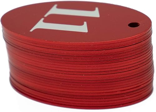 Miniatura 4 de StayMax Aleación de aluminio Oval número etiqueta clave etiqueta con llaveros