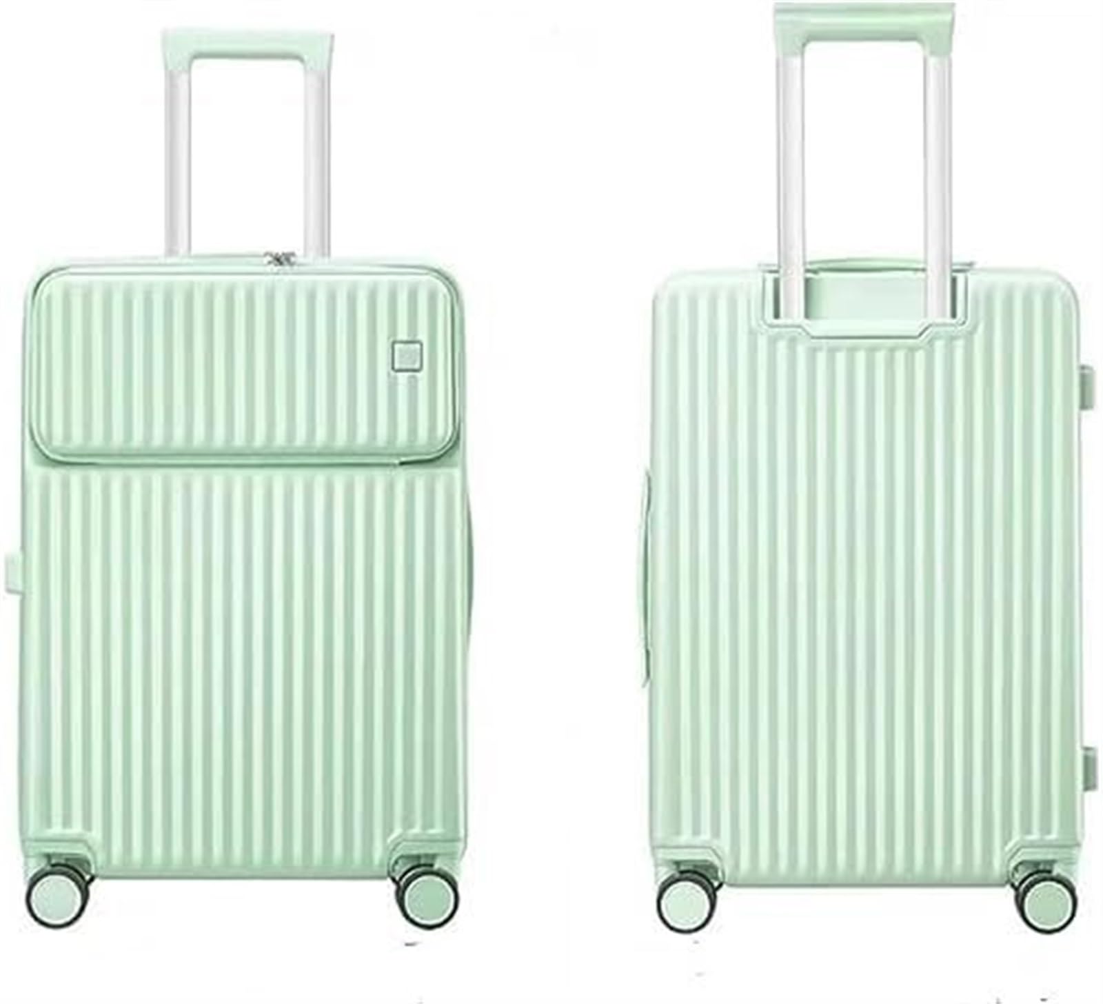 Walizka Podróżna Odporna Na Bagaż, Twarda Aluminiowa Rama, Walizka Z Zamkiem Zabezpieczającym Bagaż Walizka Kabinowa (Color : White, Size : 20in)