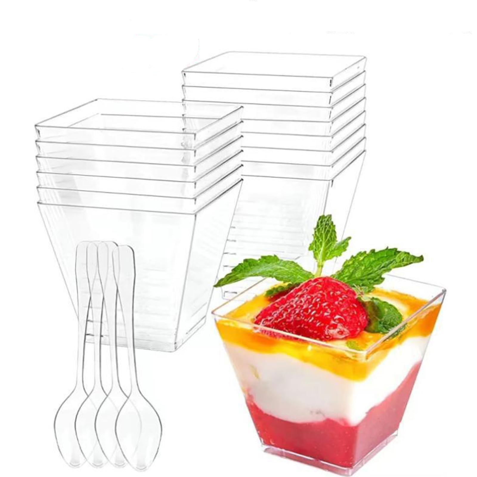 dessertgläser plastik mit deckel