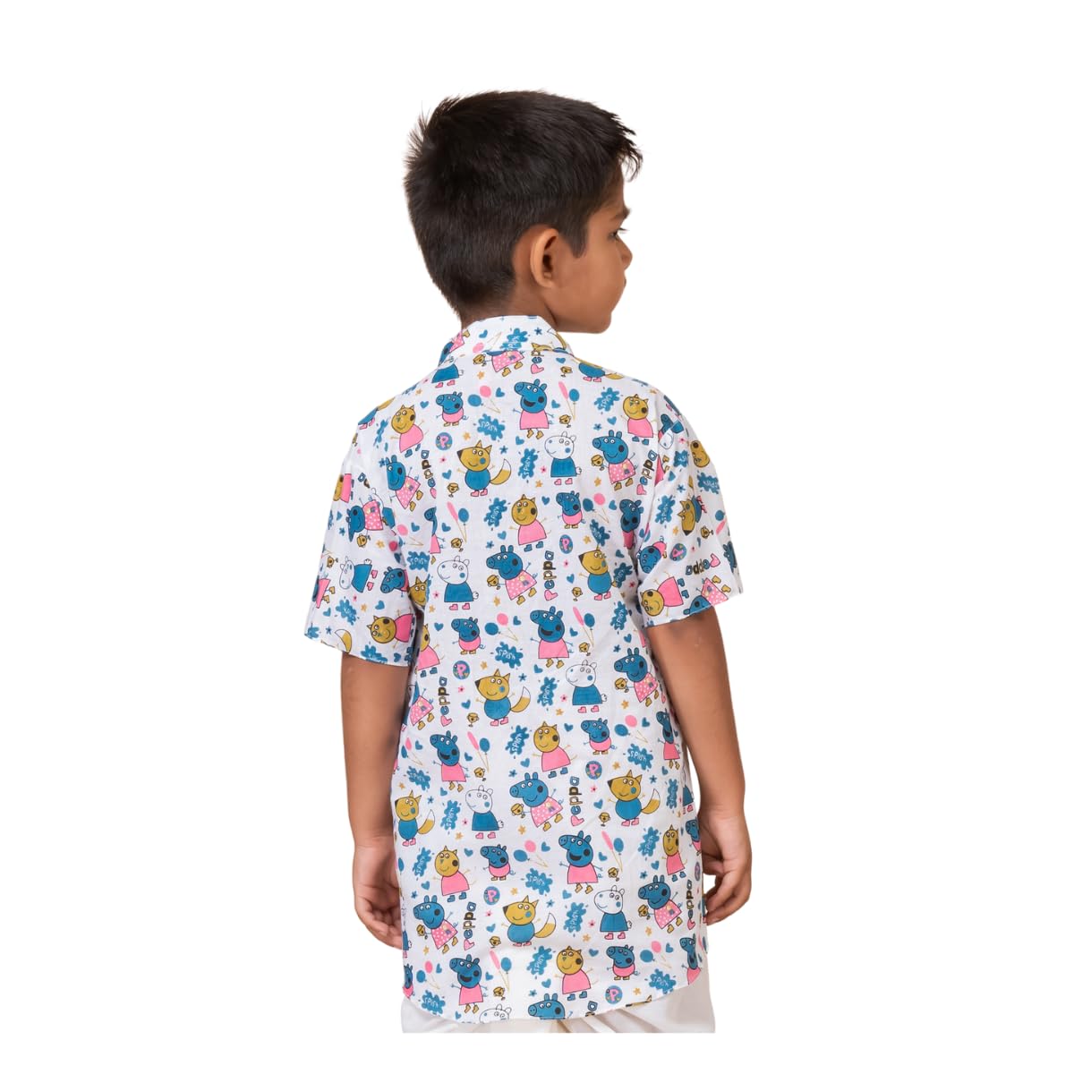 PEKABU Kids Cotton Kurta Shirt for Boys – Lightweight Casual Summer Wear for Baby Boys, Festivals & More (Peppa, 2-3 Years) - Image 2 thumbnail