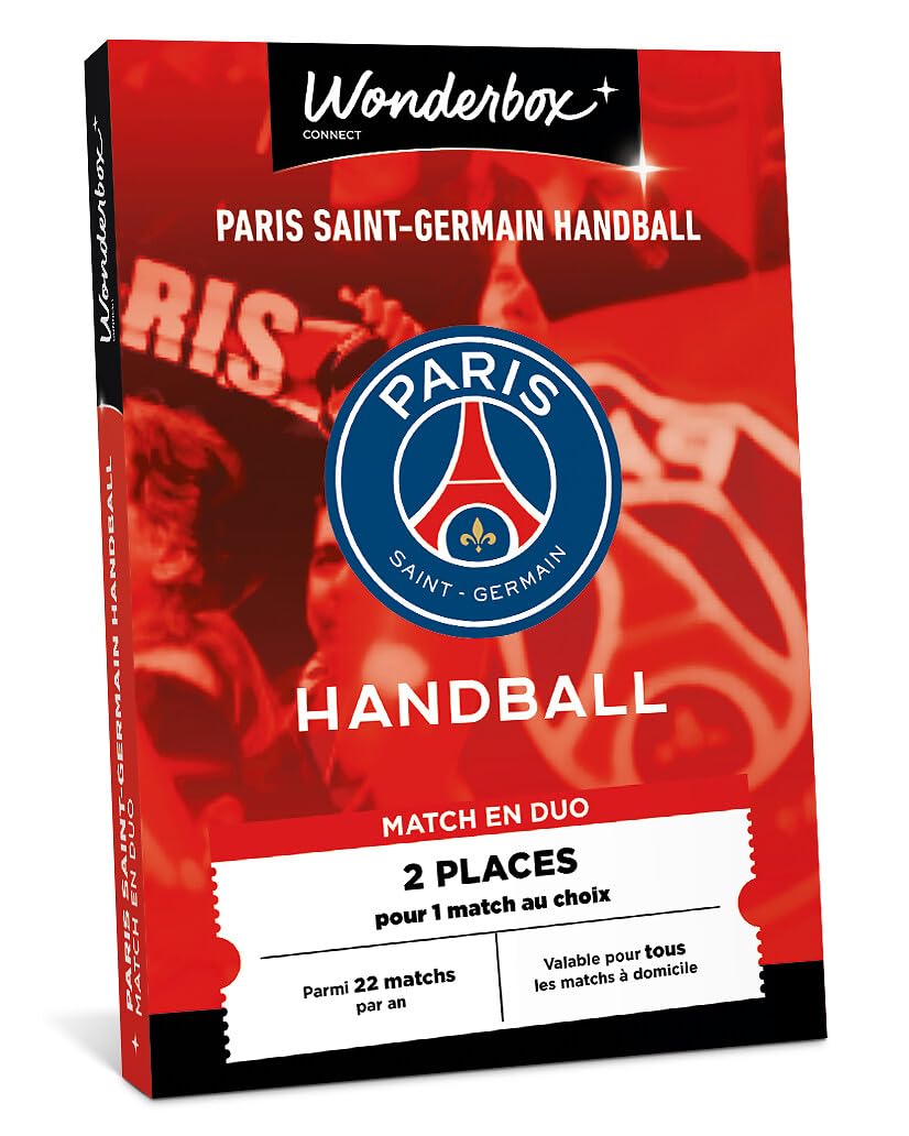 Wonderbox Connect - Coffret Cadeau - Paris Saint-Germain Handball - 2 places pour 1 match au choix - Parmi 22 matchs par an, valable pour tous les matchs à domicile - Validité 27 mois