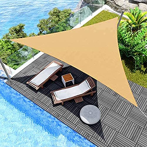 Voile d'ombrage imperméable 4,2m crème pour terrasse et jardin