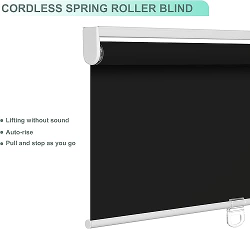 Miniatura 2 de HOTSOON Persianas enrollables opacas para ventanas, sin cordón, para aislamiento térmico, oscurecimiento de habitación, persianas enrollables para