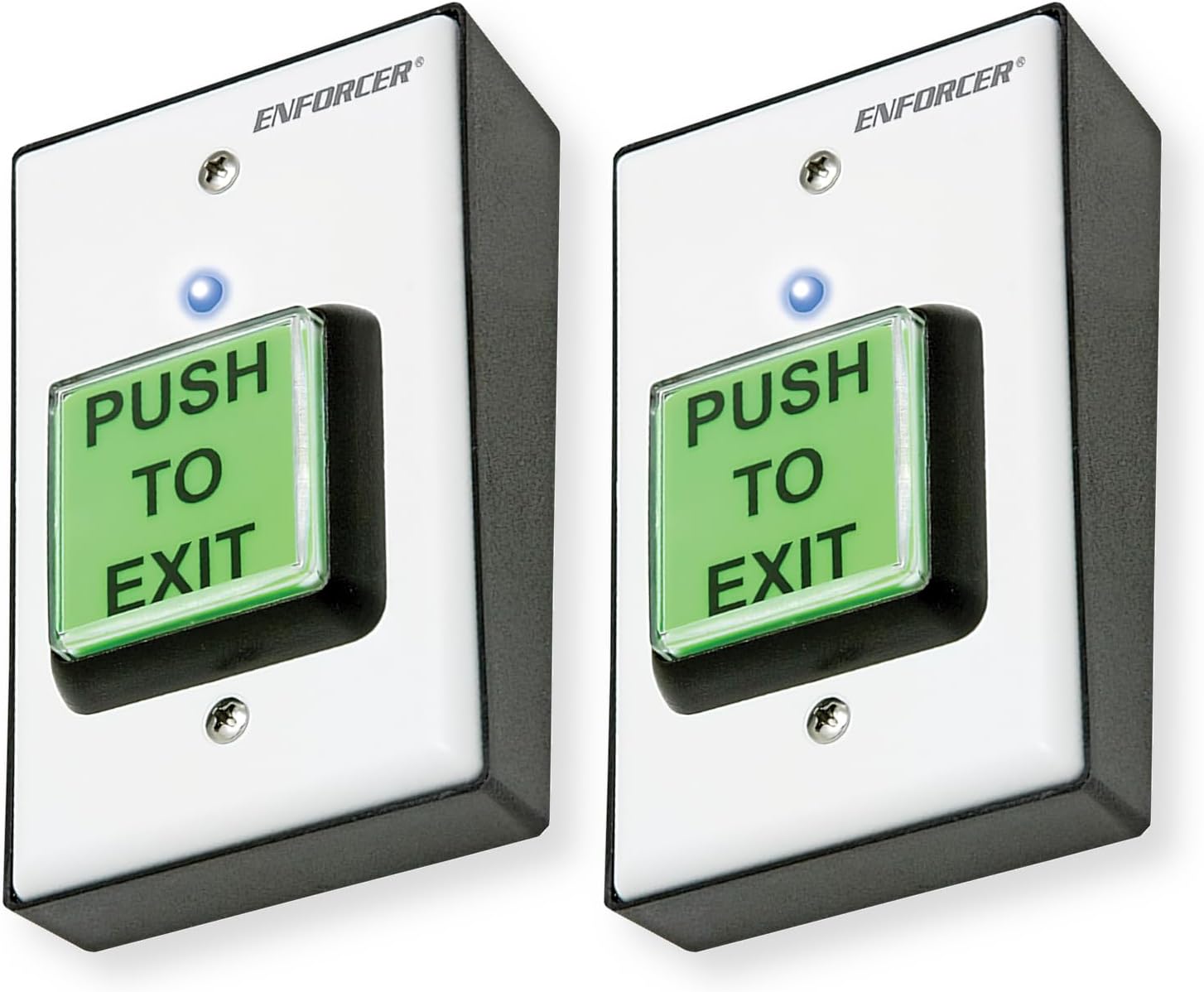 Seco-Larm SD-862T-GWSQ Pack of 2 Enforcer Wireless Desktop Transmitters, Access Control, Push to Exit Button, Battery Powered, No Wiring, 250ft Range, Indoor Security