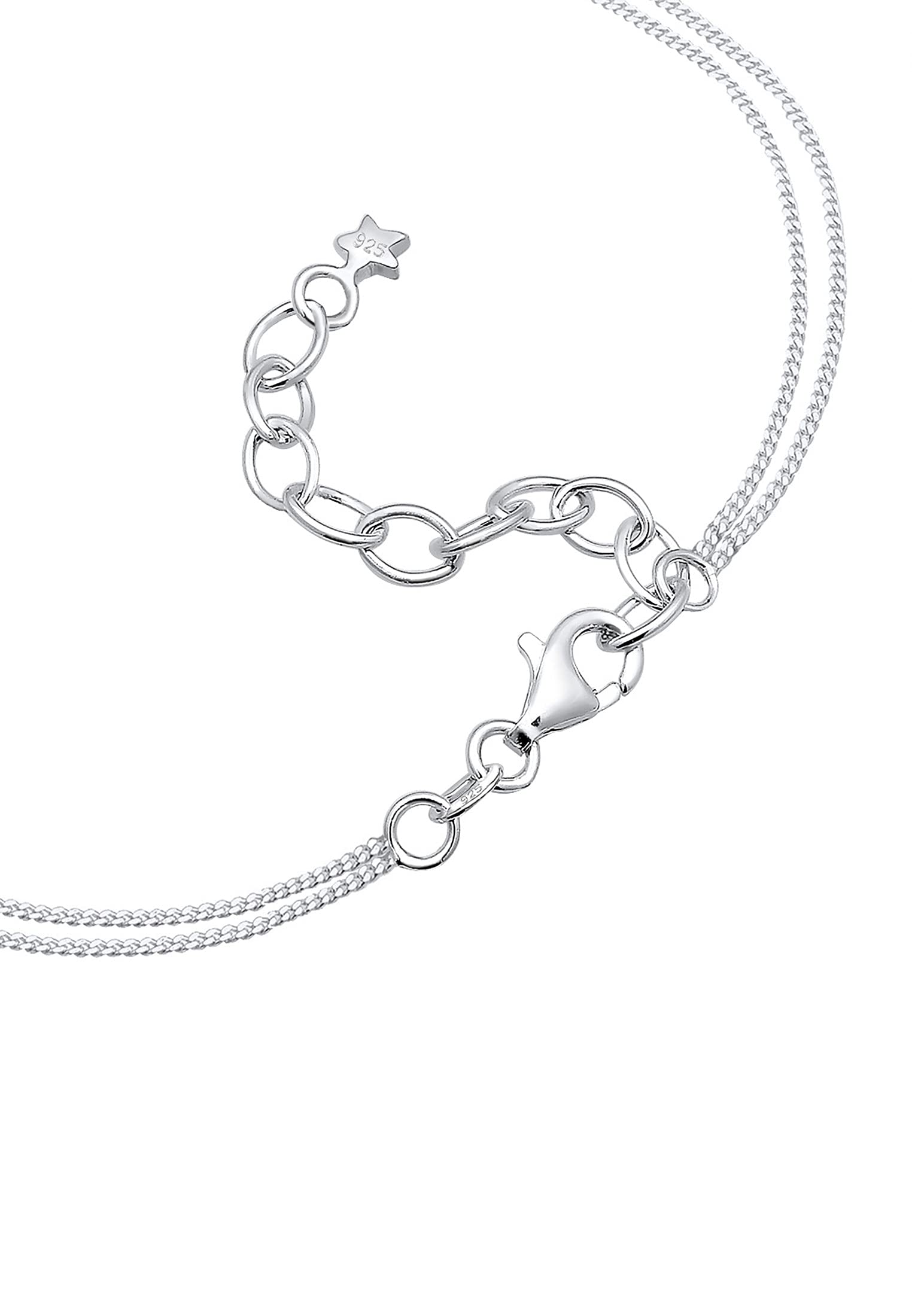 Elli Collana girocollo da donna a righe Astro mezzaluna stelle in argento sterling 925