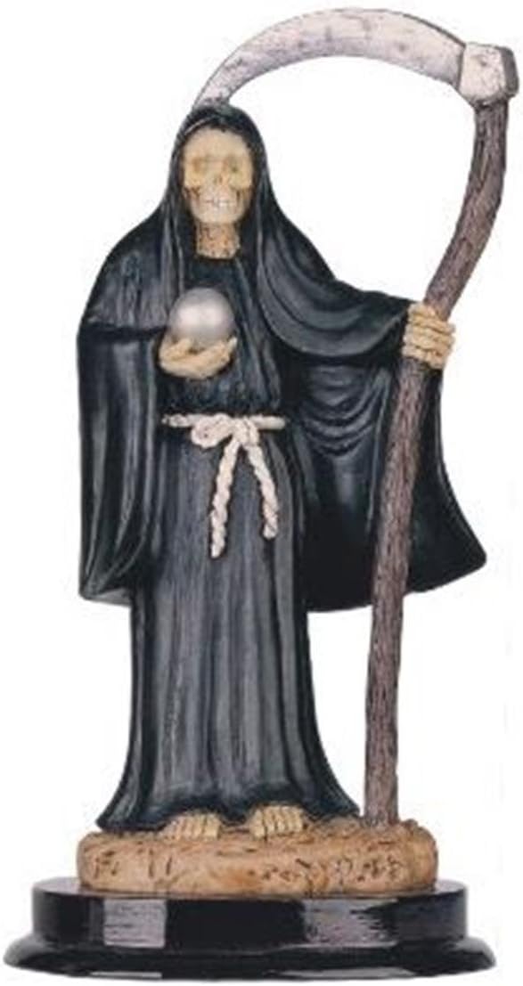 5-Inch Black Santa Muerte Saint Death Grim Reaper Statue