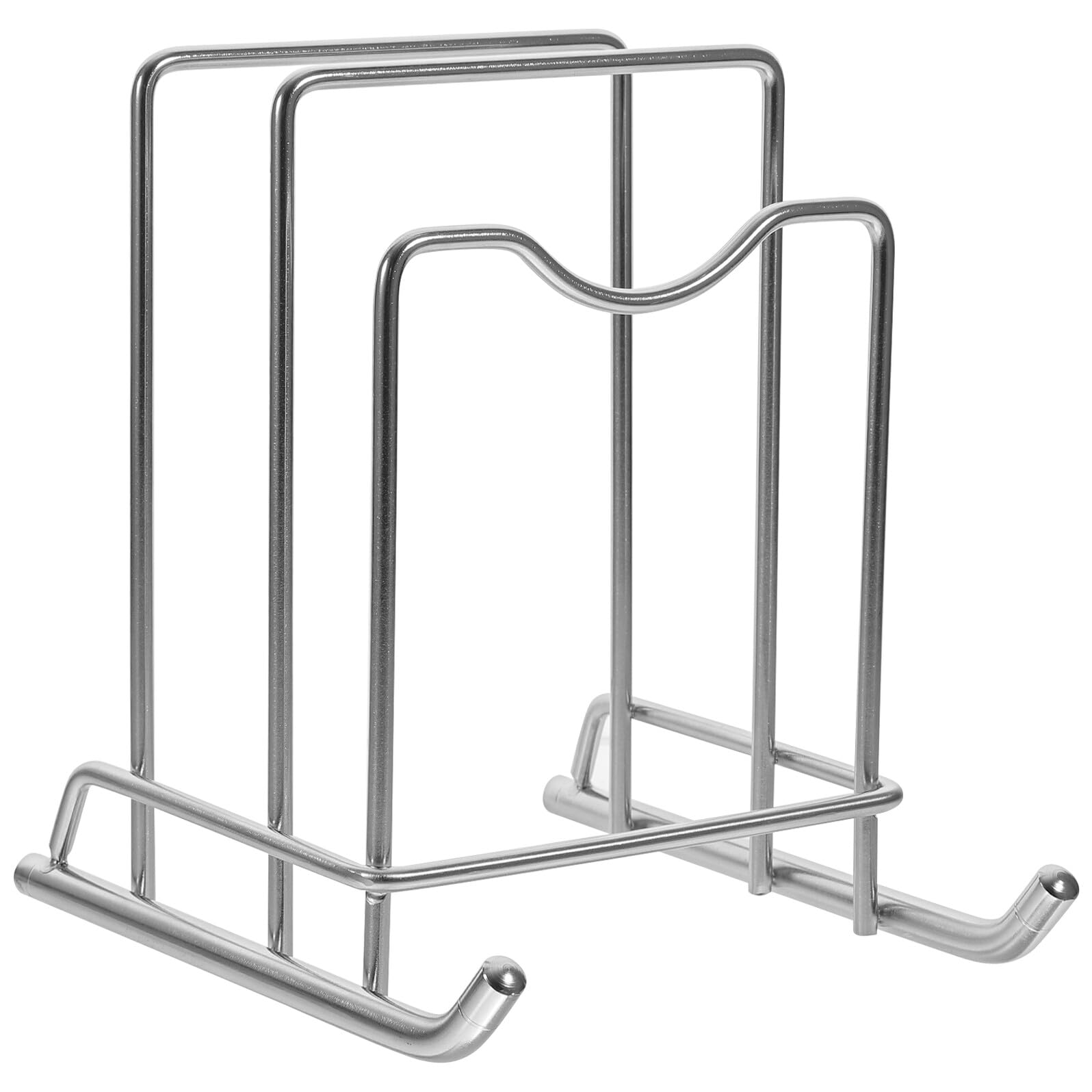 Küchenaufbewahrung Topfdeckel Organizer und Schneidebrett Ständer aus Robustem Material Doppellagiges Design für Vielseitige Nutzung Platzsparend und Praktisch für Küchenschränke