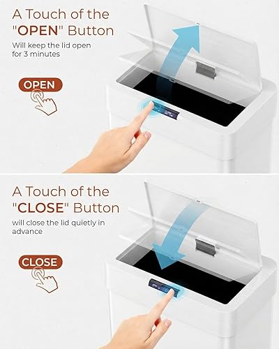 Miniatura 5 de TLSUNNY 18.5 Gallon Motion Sensor Trash Can,Touchless Automatic Garbage Can,Brushed Stainless Steel Smart Bin,with Bag Holder,Soft Close Lid,for